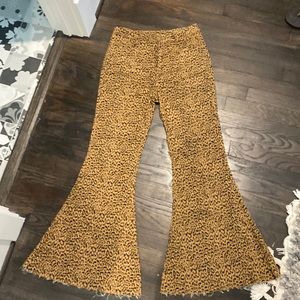 Animal Print “bells” super flare pants Medium